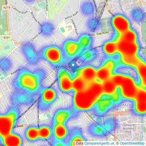 Dexters - Wimbledon listings heatmap