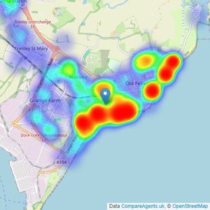 Diamond Mills & Co - Felixstowe listings heatmap