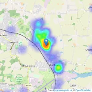 diggins & co - Rochford listings heatmap