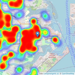 Dimon Estate Agents - Gosport listings heatmap