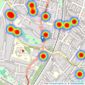 Dixons - Moseley listings heatmap