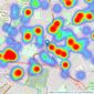 Dixons - Yardley listings heatmap