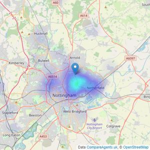 DMW Property Services - Mapperley listings heatmap