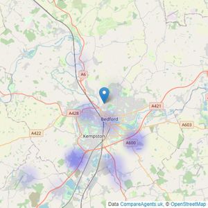 Domovo - Bedford listings heatmap