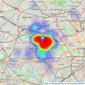 Domus Nova - Notting Hill listings heatmap