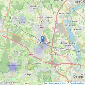 Domus Partners - Gerrards Cross listings heatmap