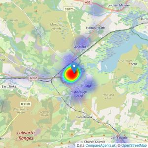 DOMVS - Wareham listings heatmap