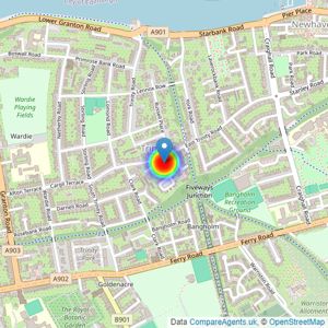 Donaldson Property Ltd - Edinburgh listings heatmap