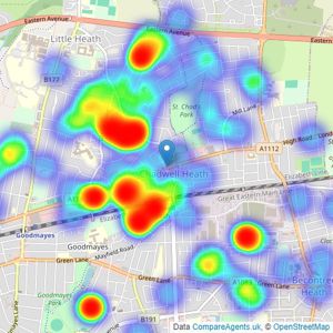 Douglas Allen - Chadwell Heath listings heatmap