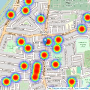 Douglas Allen - Chingford listings heatmap