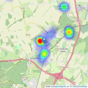 Douglas Allen - Epping listings heatmap