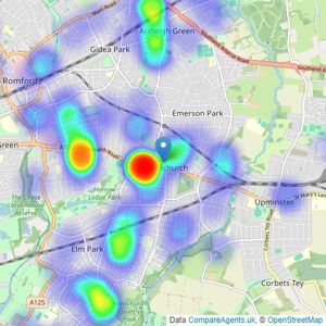 Douglas Allen - Hornchurch listings heatmap