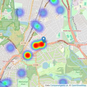 Douglas Allen - Wanstead listings heatmap