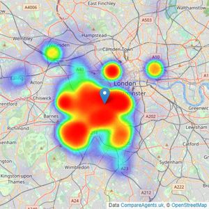 Douglas and Gordon - London listings heatmap