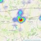 Douglas and Simmons Estate Agents - Wantage listings heatmap