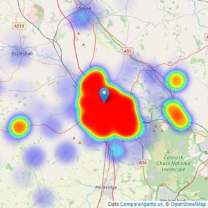 Dourish & Day - Stafford listings heatmap