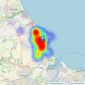 Dowen - Hartlepool listings heatmap