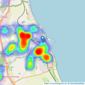 Dowen - Seaham listings heatmap