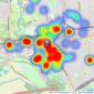 Doyle Sales & Lettings - Hanwell listings heatmap