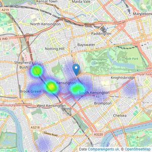 Druce - Kensington listings heatmap