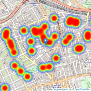 Druce - Notting Hill listings heatmap