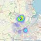 Drummonds Estate Agents - BILLINGHAM listings heatmap