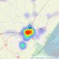 Drurys Estate Agents - Boston listings heatmap