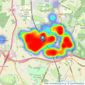 Duncan Perry Estate Agents - Potters Bar listings heatmap