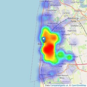 Duncan Raistrick - Blackpool listings heatmap