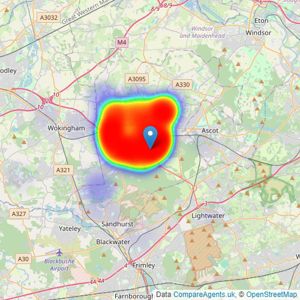 Duncan Yeardley Estate Agents - Bracknell listings heatmap