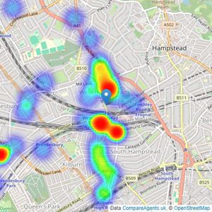 Dutch & Dutch - West Hampstead listings heatmap