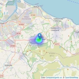 Dwela Limited - Guisborough listings heatmap