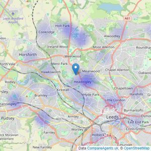 Dwell - Headingley listings heatmap