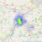 Dwellings Estate Agents - Burton on Trent listings heatmap