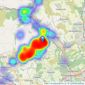 Dylan Davies Estate Agents - Tonteg listings heatmap