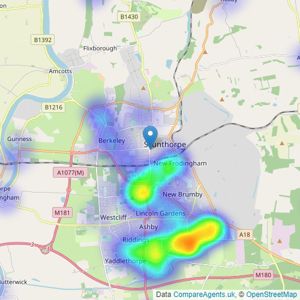 EA Ben Cade - Scunthorpe listings heatmap