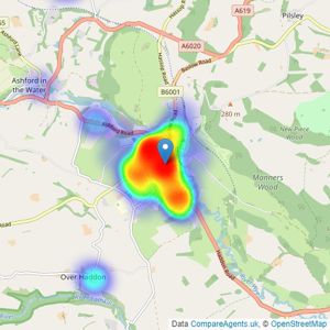 Eadon Lockwood & Riddle - Bakewell listings heatmap