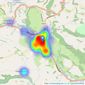 Eadon Lockwood & Riddle - Bakewell listings heatmap