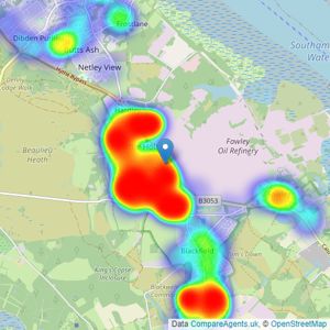 Easton Residential - Holbury listings heatmap