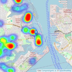 Eckersley White - Gosport listings heatmap