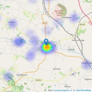 Edge Goodrich - Eccleshall listings heatmap