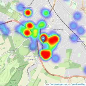 Edmund Estate Agents - Orpington, Green Street Green listings heatmap