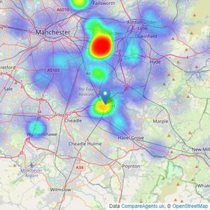 Edward Mellor Ltd - Auction listings heatmap