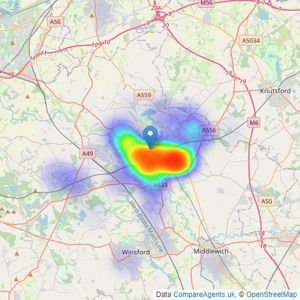 Edward Mellor Ltd - Northwich listings heatmap