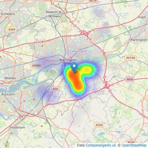 Edward Mellor Ltd - Stockton Heath listings heatmap