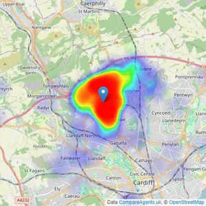 Edwards & Co - Cardiff listings heatmap