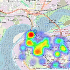 Edwards Grounds - Runcorn listings heatmap