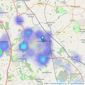 EDWARDS (sales and lettings) Limited - Loughborough listings heatmap