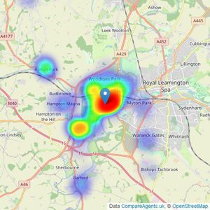 ehB Residential - Warwick listings heatmap