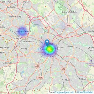 Eight8 Property - Birmingham listings heatmap